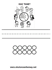 okul öncesi sayı egzersizleri